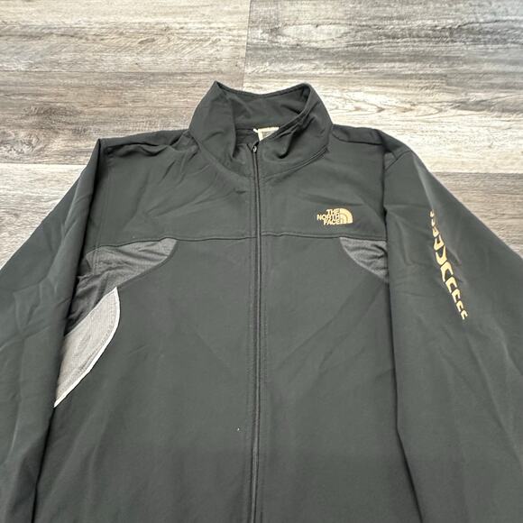The North Face Black Mens L Hiking Full Zip Softshell Jacket Vented Lightweight - Picture 1 of 10